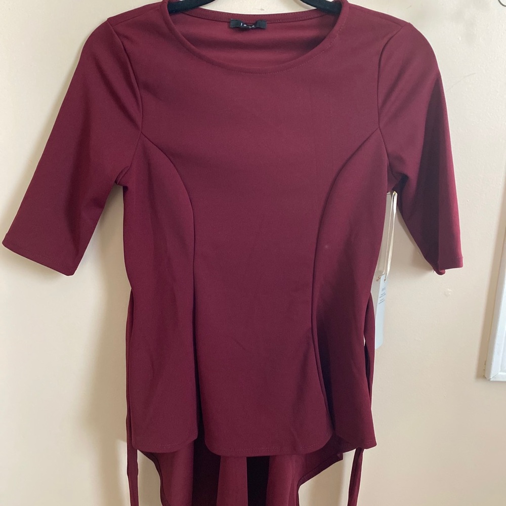 Beautiful Maroon Bottom Flow Blouse